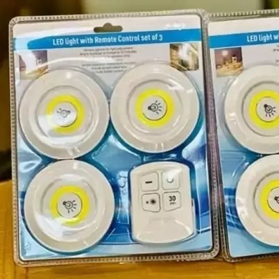 چراغ زیر کابینتی ریموت دار اورجینال 3in1 بسته 3 عددی